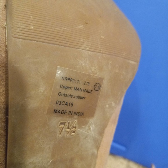 NWOB Naughty Monkey Chunky Open Toe Die Cut Heels 7.5 - Picture 6 of 9